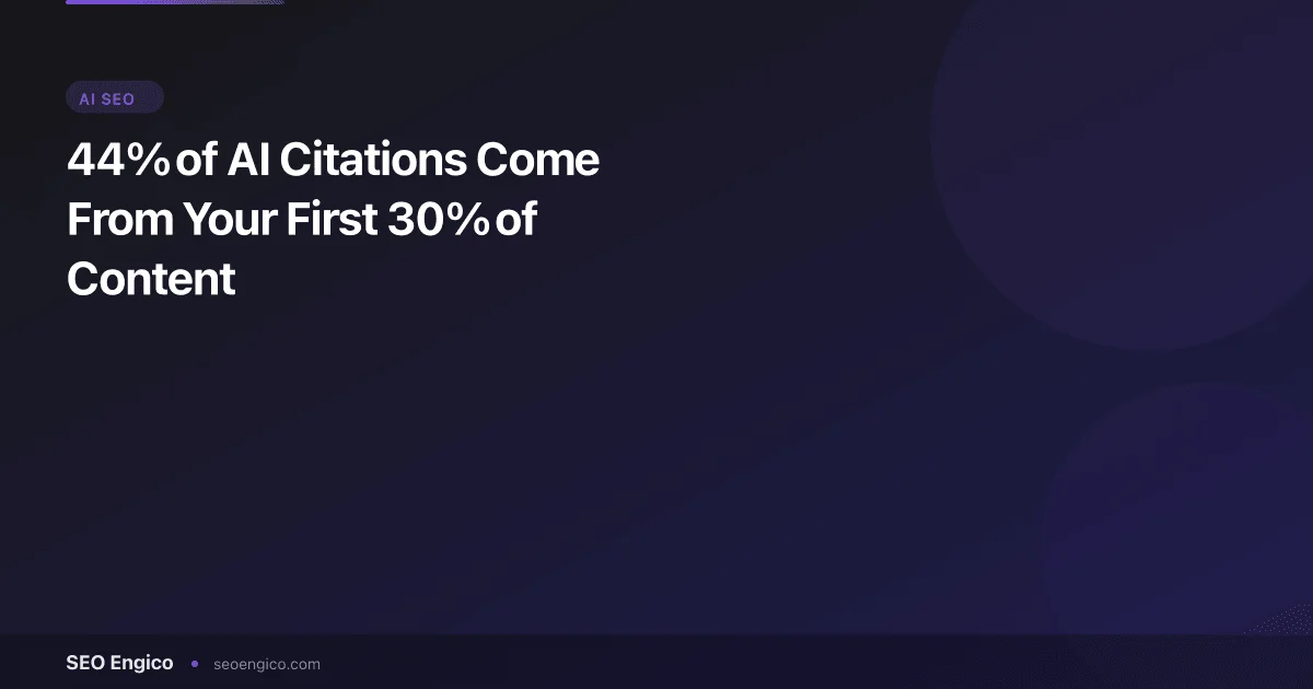 44% of AI Citations Come From Your First 30% of Content