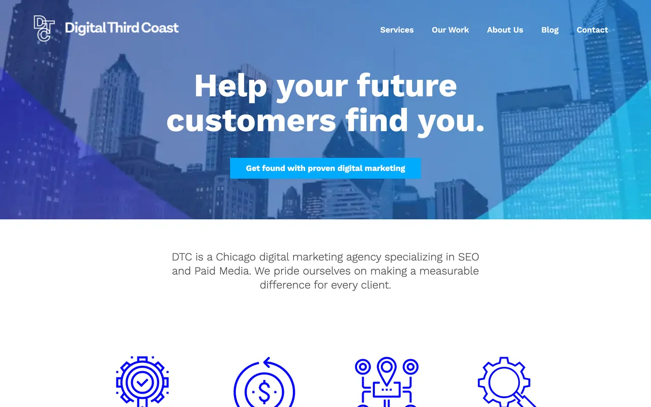 Digital Third Coast homepage screenshot, Digital PR and link building for travel and luxury travel brands