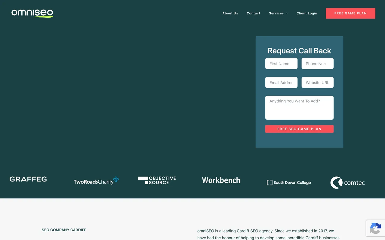 Jackdaw Marketing homepage screenshot, SEO, PPC and web design