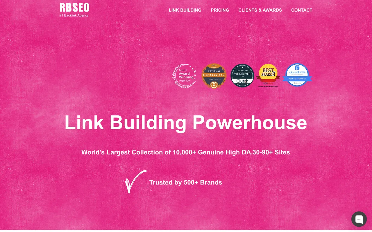 RBSEO homepage screenshot, Link building with SEO for estate agents and real estate links