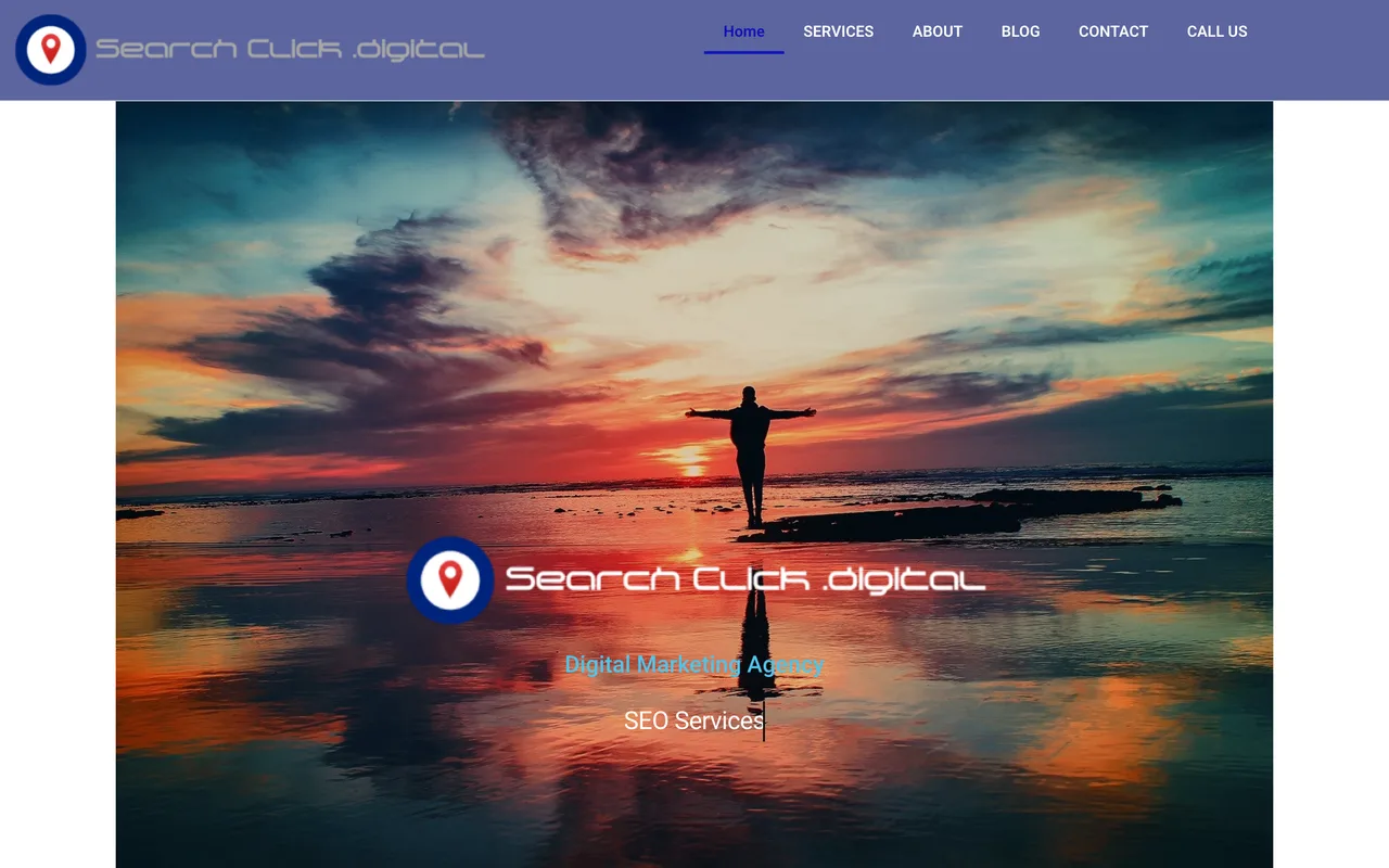 Search Click Digital homepage screenshot, Local SEO, content and PPC