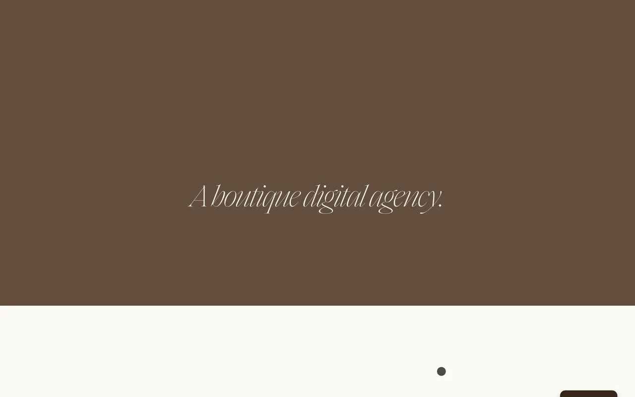 Studio Krista homepage screenshot, Branding and web design for architects and interior designers