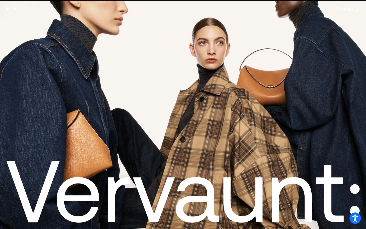Vervaunt homepage screenshot, Google Shopping and paid media for premium ecommerce